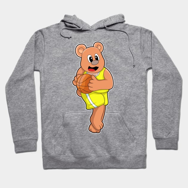 Bear at Basketball Sports Hoodie by Markus Schnabel